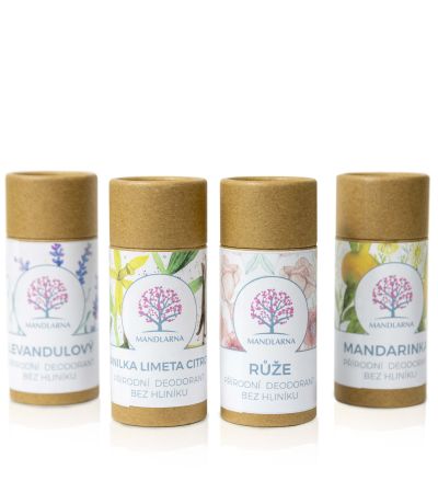 Čtyři přírodní deodoranty